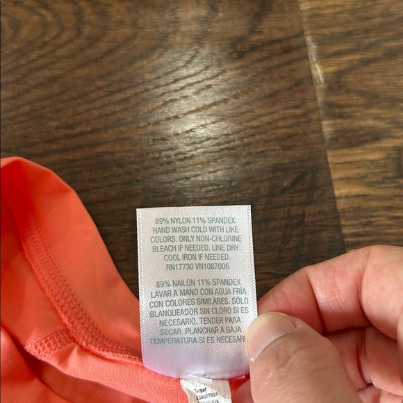 NWT Kona Sol Long Sleeve Rash Guard Coral Pink | Long Sleeve Swim Shirt - Picture 4 of 6